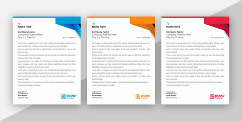 minimal and modern branding stylish Letterhead template design Mockup