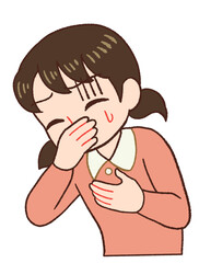 Clip art of child who is nauseous