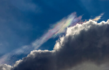 Fototapeta na wymiar rainbow clouds sky