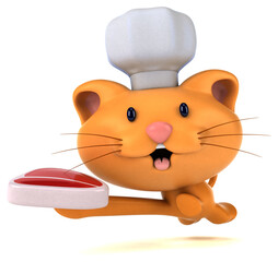 Fun cat - 3D Illustration