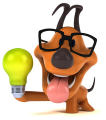Naklejka premium Fun dog - 3D Illustration
