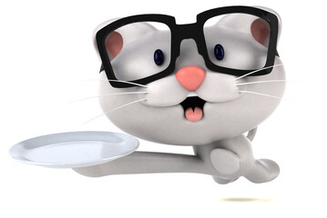 Fun cat - 3D Illustration