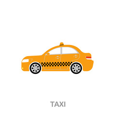 Taxi flat icon. Colored element sign from transport collection. Flat Taxi icon sign for web design, infographics and more.