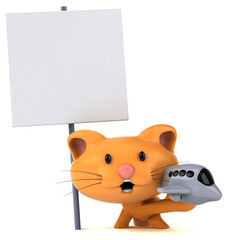 Fun cat - 3D Illustration