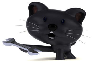Fun cat - 3D Illustration