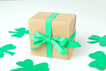 St.Patrick's Day accessories on white background, close up