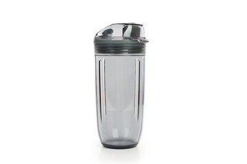 Empty sports shaker isolated on white background