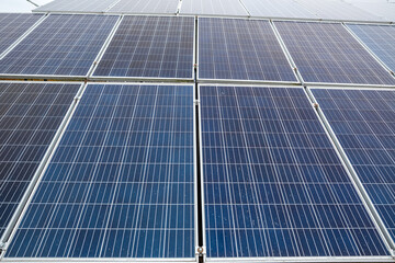 Obraz premium large incredibly spacious panels installed to save electricity and preserve the environment.