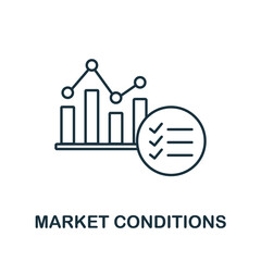 Market Cnditionsn icon. Line element from market economy collection. Linear Market Cnditionsn icon sign for web design, infographics and more.