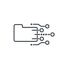 Concept file archive, online database. Vector icon isolated on white background.