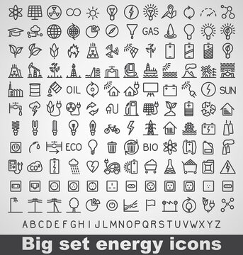 Energy and resource icons