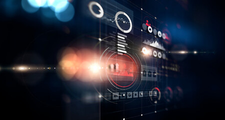 Business and innovation concept . Mixed media