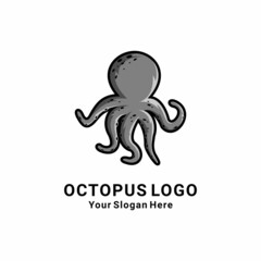 octopus logo vector on white background