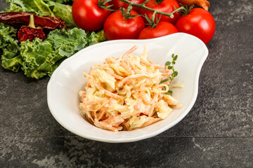 Vegetarian Cole slaw salad with cabbage