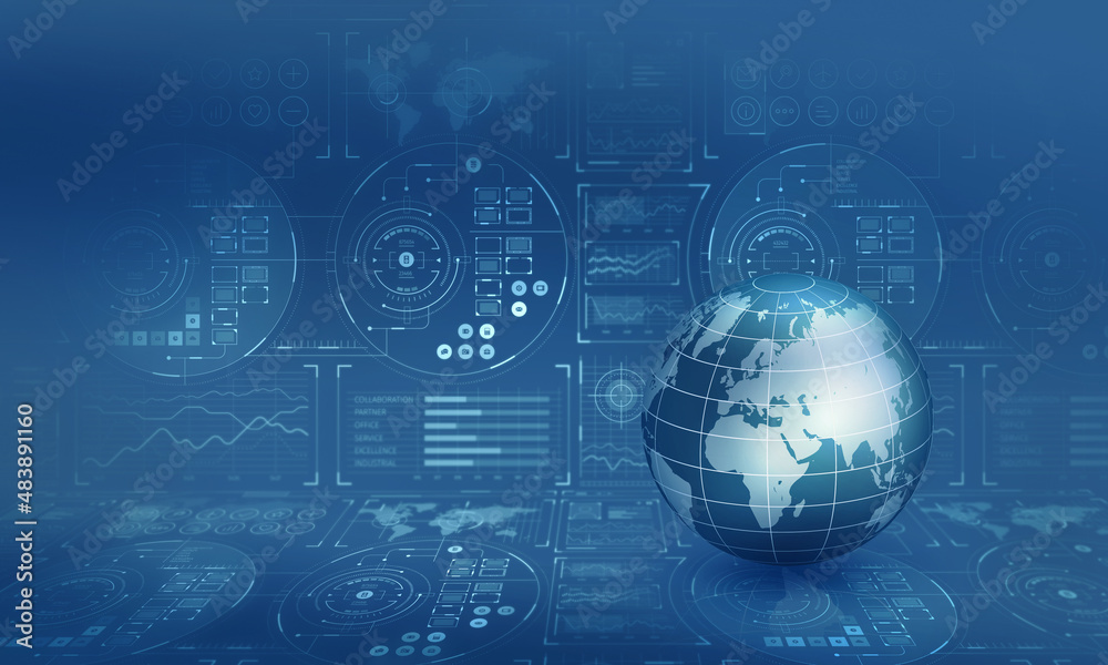 Poster global communication and technology image