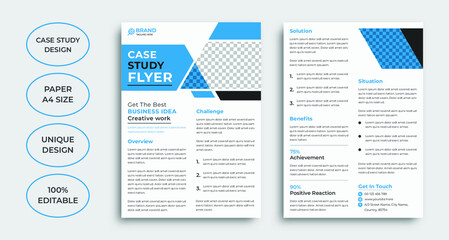 Naklejka premium Modern case study template design