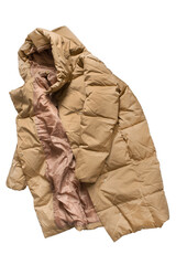 Puffer coat isolated