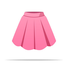 Pink skirt cartoon vector isolated illustration © FARBAI