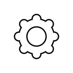 Gear line icon, vector outline logo isolated on white background