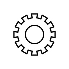 Gear line icon, vector outline logo isolated on white background