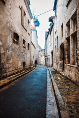 Beautiful Street view of Buildings, Chartres city, France.