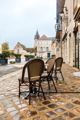 Fototapeta na wymiar Beautiful Street view of Buildings, Chartres city, France.