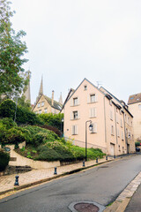 Fototapeta premium Beautiful Street view of Buildings, Chartres city, France.