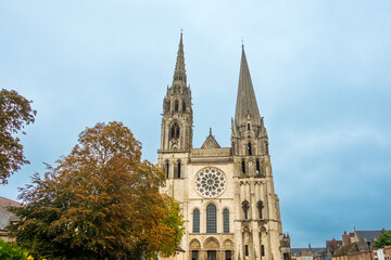 Fototapeta na wymiar Street view of Chartres city, France.