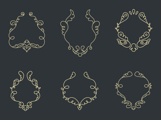 Cute doodle floral frame hand drawn