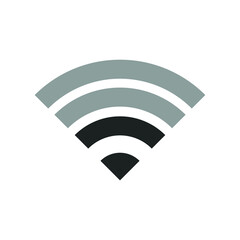 Wifi wireless icon vector black color
