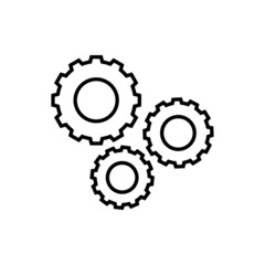 Wrench line icon, vector outline logo isolated on white background