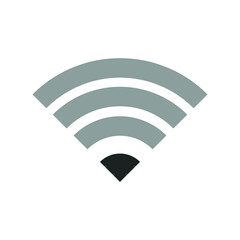 Wifi wireless icon vector black color
