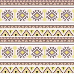 seamless tribal pattern Aztec geometric vector background can be used in textile design, web design for clothing, jewelry, decorative paper, wrapping, envelopes; Backpack, fabric pattern design.