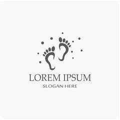 footprints,foot care,and footstep, logo images illustration design