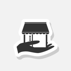 Shop sticker icon isolated on white background