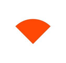 Wifi signal icon vector orange color
