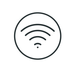 Wifi wireless icon vector black color
