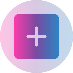 Obraz premium add gradient icon