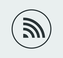 Wifi wireless icon vector black color
