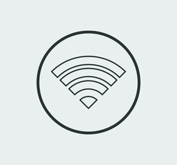 Wifi wireless icon vector black color
