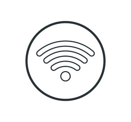 Wifi wireless icon vector black color
