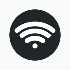 Wifi wireless icon vector black color
