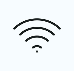 Wifi wireless icon vector black color
