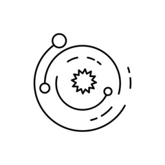 milky way galaxy line icon vector. milky way galaxy sign. isolated contour symbol black illustration