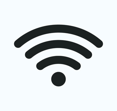 Wifi wireless icon vector black color
