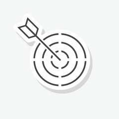 Marketing Target sticker icon isolated on white background