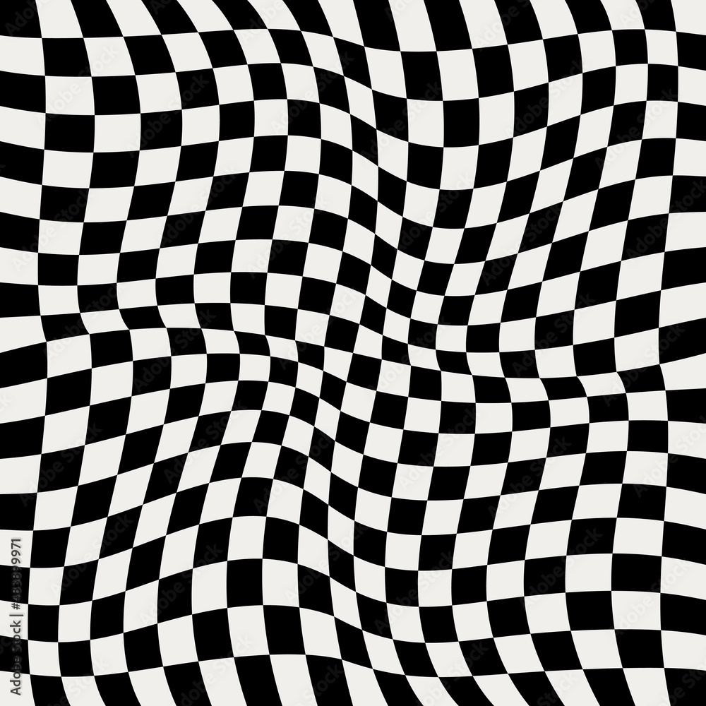 Aufkleber Vector pattern squares. Chess or race canvas.