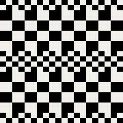 Different rectangles and squares ornament. Chess squares rectangles. Big and small squares pattern checkerboard.