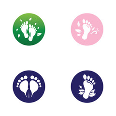 footprints,foot care,and footstep, logo images illustration design