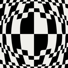Checker pattern canvex 3D pattern.